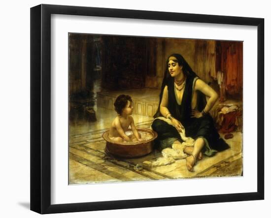 Fellahin and Child-Frederick Arthur Bridgman-Framed Giclee Print