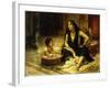 Fellahin and Child-Frederick Arthur Bridgman-Framed Giclee Print