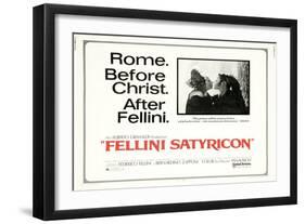 Fellini Satyricon, UK Movie Poster, 1969-null-Framed Art Print