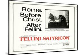 Fellini Satyricon, UK Movie Poster, 1969-null-Mounted Art Print