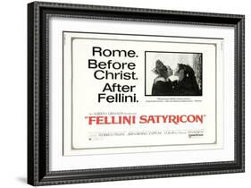 Fellini Satyricon, UK Movie Poster, 1969-null-Framed Art Print