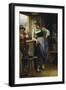 Fellow and Lass at the Window-Hugo Kauffmann-Framed Giclee Print