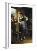 Fellow and Lass at the Window-Hugo Kauffmann-Framed Giclee Print