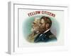 Fellow Citizens Brand Cigar Box Label-Lantern Press-Framed Art Print