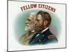 Fellow Citizens Brand Cigar Box Label-Lantern Press-Mounted Art Print