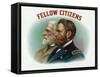 Fellow Citizens Brand Cigar Box Label-Lantern Press-Framed Stretched Canvas