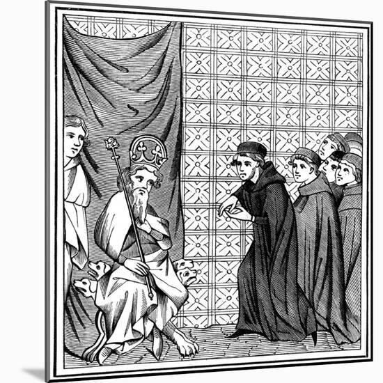 Fellows of the University of Paris Haranguing the Emperor Charles IV (1316-137) in 1377-null-Mounted Giclee Print