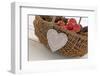 Felt Heart at a Wicker Basket-Andrea Haase-Framed Photographic Print