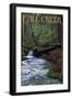 Felton California, California - Fall Creek-Lantern Press-Framed Art Print