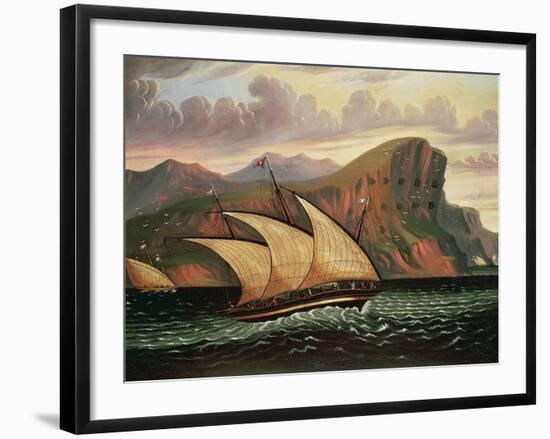 Felucca in Gibraltar-Thomas Chambers-Framed Giclee Print