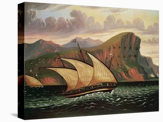 Felucca in Gibraltar-Thomas Chambers-Stretched Canvas