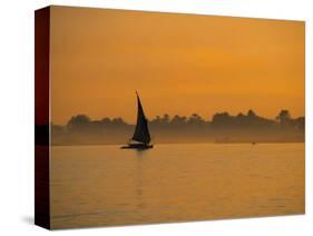 Felucca on River Nile, Luxor, Egypt-Jon Arnold-Stretched Canvas