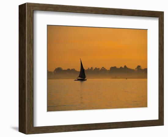 Felucca on River Nile, Luxor, Egypt-Jon Arnold-Framed Photographic Print