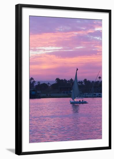 Felucca on the Nile River, Luxor, Egypt, North Africa, Africa-Richard Maschmeyer-Framed Premium Photographic Print