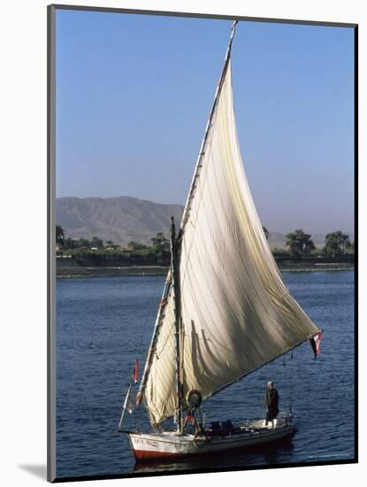 Felucca on the River Nile, Egypt, North Africa, Africa-Guy Thouvenin-Mounted Photographic Print