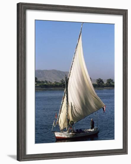 Felucca on the River Nile, Egypt, North Africa, Africa-Guy Thouvenin-Framed Photographic Print