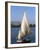 Felucca on the River Nile, Egypt, North Africa, Africa-Guy Thouvenin-Framed Photographic Print