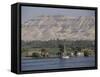 Felucca on the River Nile, Looking Towards Valley of the Kings, Luxor, Thebes, Egypt-Gavin Hellier-Framed Stretched Canvas