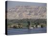 Felucca on the River Nile, Looking Towards Valley of the Kings, Luxor, Thebes, Egypt-Gavin Hellier-Stretched Canvas