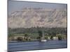 Felucca on the River Nile, Looking Towards Valley of the Kings, Luxor, Thebes, Egypt-Gavin Hellier-Mounted Photographic Print