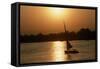 Felucca Sailing at Sunset-null-Framed Stretched Canvas