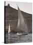 Felucca Sailing on the River Nile Near Aswan, Egypt, North Africa, Africa-Michael DeFreitas-Stretched Canvas