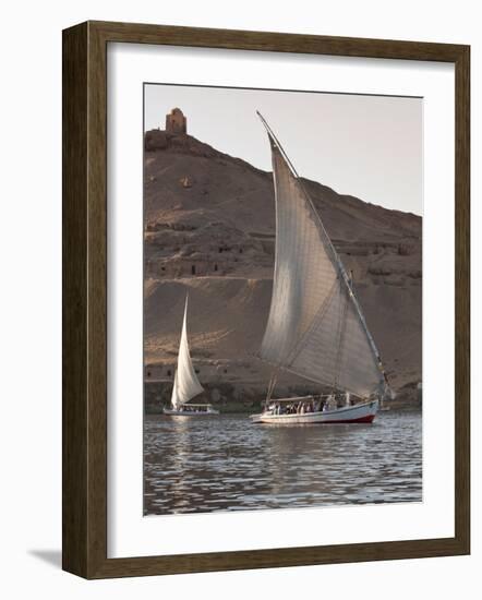 Felucca Sailing on the River Nile Near Aswan, Egypt, North Africa, Africa-Michael DeFreitas-Framed Photographic Print