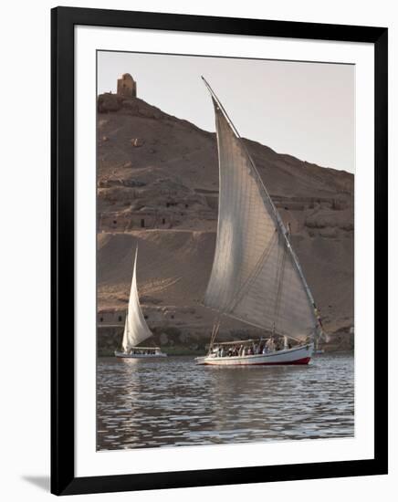 Felucca Sailing on the River Nile Near Aswan, Egypt, North Africa, Africa-Michael DeFreitas-Framed Photographic Print