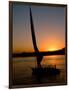 Felucca Silhouetted Against Setting Sun over the Nile at Luxor, Egypt-Cindy Miller Hopkins-Framed Photographic Print