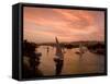 Feluccas on River Nile, Aswan, Egypt-Doug Pearson-Framed Stretched Canvas