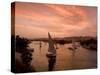 Feluccas on River Nile, Aswan, Egypt-Doug Pearson-Stretched Canvas