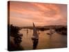 Feluccas on River Nile, Aswan, Egypt-Doug Pearson-Stretched Canvas