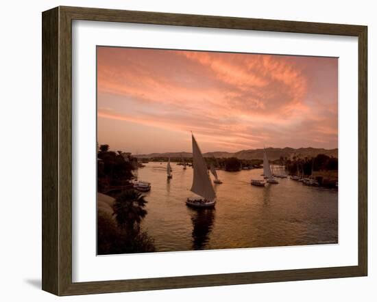 Feluccas on River Nile, Aswan, Egypt-Doug Pearson-Framed Photographic Print