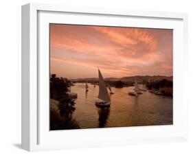 Feluccas on River Nile, Aswan, Egypt-Doug Pearson-Framed Photographic Print