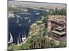 Feluccas on the River Nile and the Old Cataract Hotel, Aswan, Egypt, North Africa, Africa-Upperhall Ltd-Mounted Photographic Print