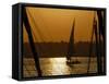 Feluccas on the River Nile, Aswan, Egypt, North Africa, Africa-Groenendijk Peter-Framed Stretched Canvas