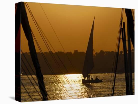 Feluccas on the River Nile, Aswan, Egypt, North Africa, Africa-Groenendijk Peter-Stretched Canvas