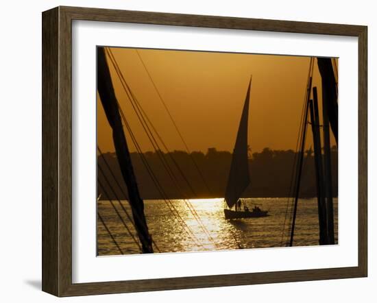 Feluccas on the River Nile, Aswan, Egypt, North Africa, Africa-Groenendijk Peter-Framed Photographic Print