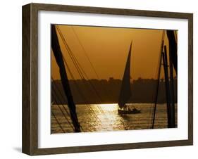 Feluccas on the River Nile, Aswan, Egypt, North Africa, Africa-Groenendijk Peter-Framed Photographic Print