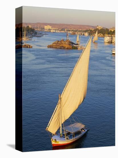 Feluccas on the River Nile, Aswan, Egypt, North Africa, Africa-Tuul-Stretched Canvas