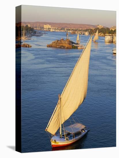 Feluccas on the River Nile, Aswan, Egypt, North Africa, Africa-Tuul-Stretched Canvas