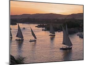 Feluccas on the River Nile, Aswan, Egypt, North Africa, Africa-Tuul-Mounted Photographic Print