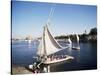 Feluccas on the River Nile, Aswan, Egypt, North Africa, Africa-Philip Craven-Stretched Canvas