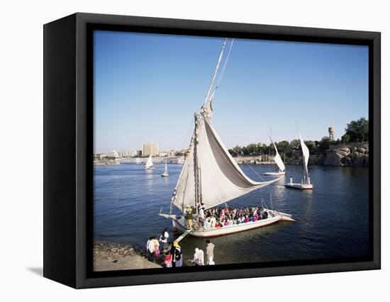 Feluccas on the River Nile, Aswan, Egypt, North Africa, Africa-Philip Craven-Framed Stretched Canvas