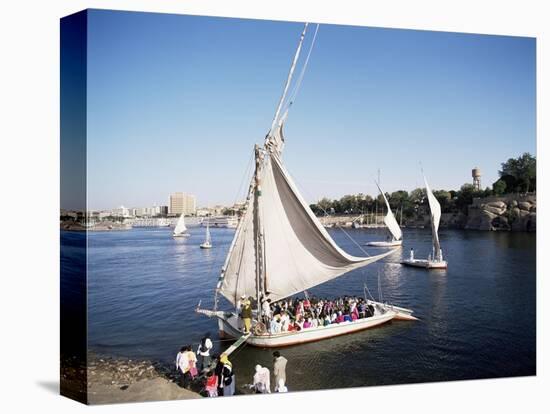 Feluccas on the River Nile, Aswan, Egypt, North Africa, Africa-Philip Craven-Stretched Canvas