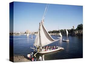 Feluccas on the River Nile, Aswan, Egypt, North Africa, Africa-Philip Craven-Stretched Canvas