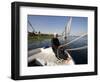 Feluccas Sailing on the Nile at Luxor, Egypt-Julian Love-Framed Photographic Print