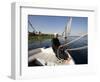 Feluccas Sailing on the Nile at Luxor, Egypt-Julian Love-Framed Photographic Print