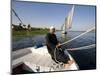 Feluccas Sailing on the Nile at Luxor, Egypt-Julian Love-Mounted Photographic Print