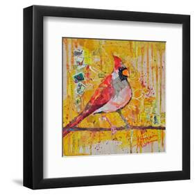 Femail Cardinal-null-Framed Art Print